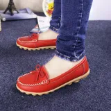Women PU Flats Casual Slip On Plus Size Shoes