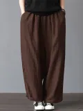 Casual Solid Loose Pants