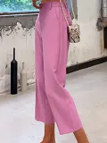 Plus Size Women Plain Casual Pants