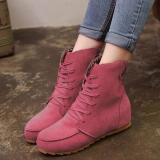 Round Toe Women Ankle Lace-Up Boots