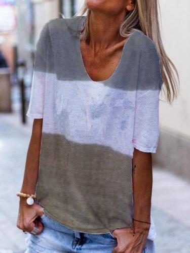 Short Sleeve Cotton Plain Shirts & Tops