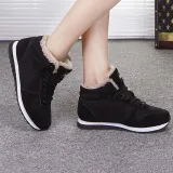 Women Keep Warm Plush Ankle Snow Work Boots Artificial Suede Booties