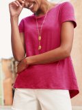 Short Sleeve Cotton-Blend Shirts & Tops