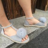 Plus Size Peep Toe Adjustable Buckle Sandals