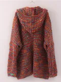 Cotton-blend Sweet Knitted Solid Quilted Coat