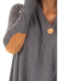Asymmetric Hem Single Button Patchwork Cardigans