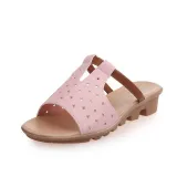 Women Summer Beach Wedge Heel Star Hollow-Out Slippers