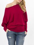 Casual Crew Neck Solid Blouses & Shirt