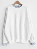 Long Sleeve Ruffled H-line Hoodie