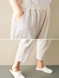 Plus Size Women Plain Casual Pants