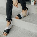 Women Daily Low Heel Panel Sandals