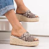 Women Slip-On Peep Toe Espadrilles Wedge Heel Plus Size Sandals