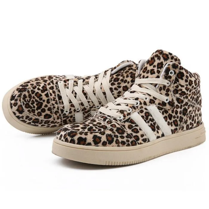 Leopard Daily Low Heel Winter Shoes Casual Comfy Ankle Boots