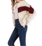 White Long Sleeve Round Neck Tops