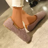 Women's Soft Round Toe Flat Casual Pregnant Winter Plus Size Shoes