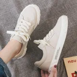 Women Yellow Lace-Up Fashion Sneakers