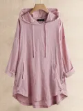 Casual Buttoned Hoodie Shirts & Tops