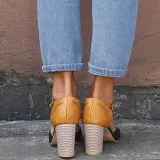 Summer Adjustable Buckle Chunky Heel Shoes