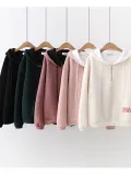 Sweet Appliqued Hoodie Long Sleeve Hoodies