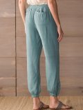Casual Plain Pockets Pants