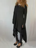 Long Sleeve Solid Asymmetric Plus Size Hoodies