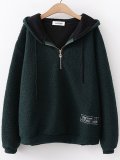 Sweet Appliqued Hoodie Long Sleeve Hoodies
