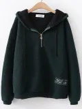 Sweet Appliqued Hoodie Long Sleeve Hoodies