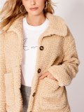Fleece Fuzzy Wool Sherpa Coat Sweet Pockets Teddy Bear Coats