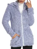 Women's Casual Hoodie Pockets Zipper Winter Coat