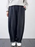Solid Casual Pockets Pants