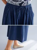 Women Blue Casual Wide Leg Pants