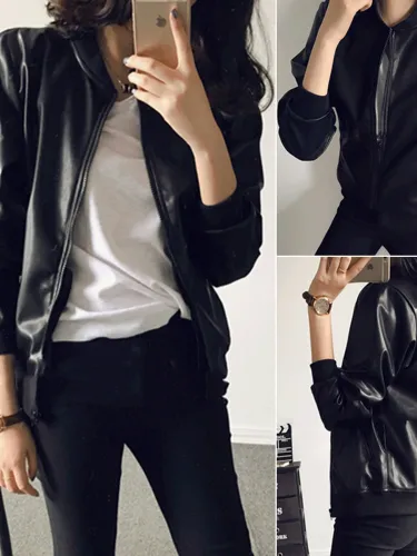 Leather Long Sleeve Jacket
