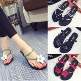 Flower PU Daily Flat Heel Slippers