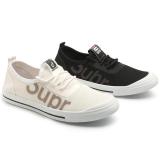 Women Lace-Up Spring/fall Mesh Fabric Plus Size Flat Sneakers