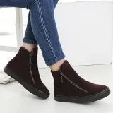 Womens Flat Heel Zipper Daily Snow Boots