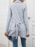Casual Long Sleeve Shawl Collar Cotton Cardigan