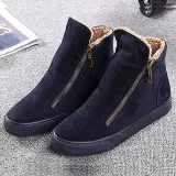 Womens Flat Heel Zipper Daily Snow Boots