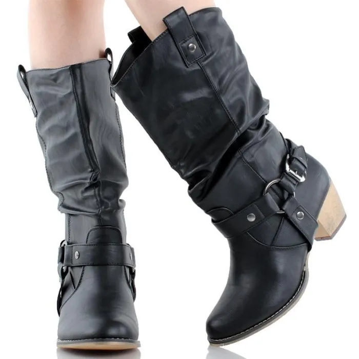 Women Vintage Booties Casual Plus Size Shoes