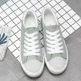 Light_green Artificial Nubuck Daily Flat Heel Sneakers