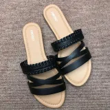 Women Crisscross Buckle Beach Pu Flat Heel Summer Sandals