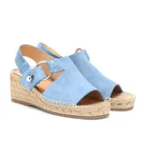 Women Arc Suede Espadrille Wedge Sandals