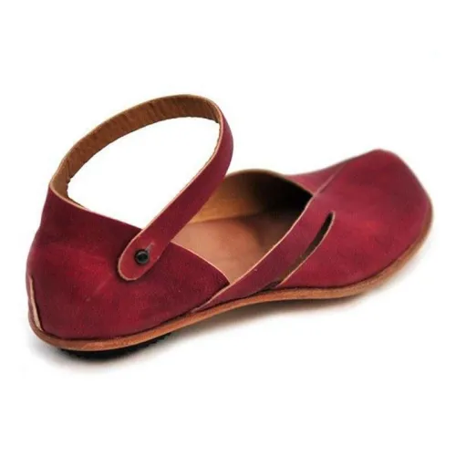 Leather Daily Flat Heel Sandals