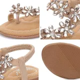 Rhinestone Clip Toe Bohemia Sandals
