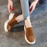 Women Round Toe Sneakers Casual Comfort Slip On Shoes