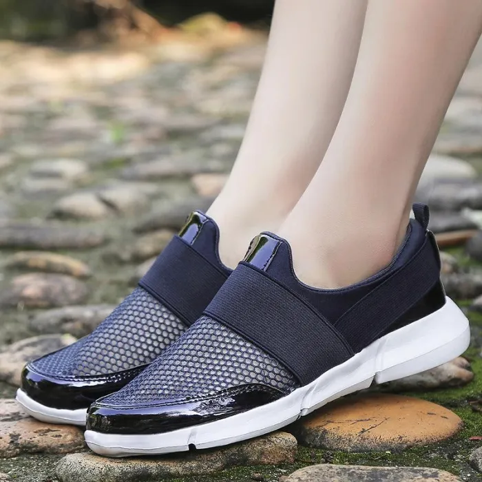 Women Mesh Fabric Sneakers Casual Comfort Plus Size Shoes