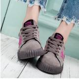 Women Comfortable Suede Casual Flat Lace-Up Sneakers