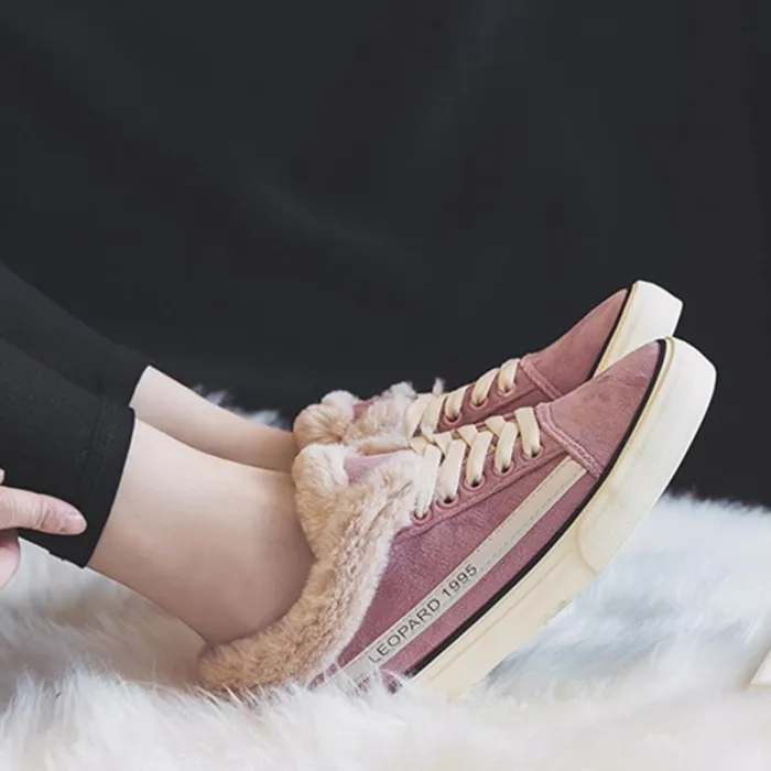 Women Casual Flocking Sneakers Athletic Shoes Artificial Suede Booties