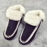 Women Snow Booties Casual Slip On Plus Size Warm Shoes