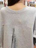 Light Gray Casual Paneled Blouses & Shirt