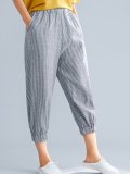 Women Plaid Casual Pants